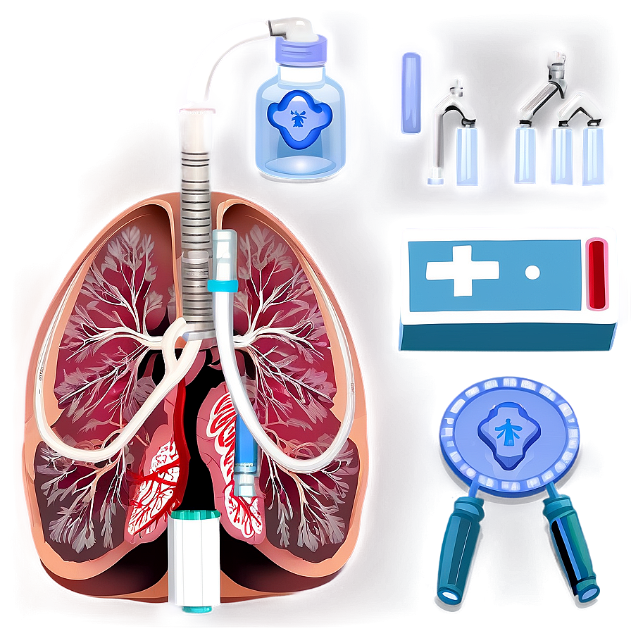 Lungs With Medical Tools Png 05232024 PNG Image