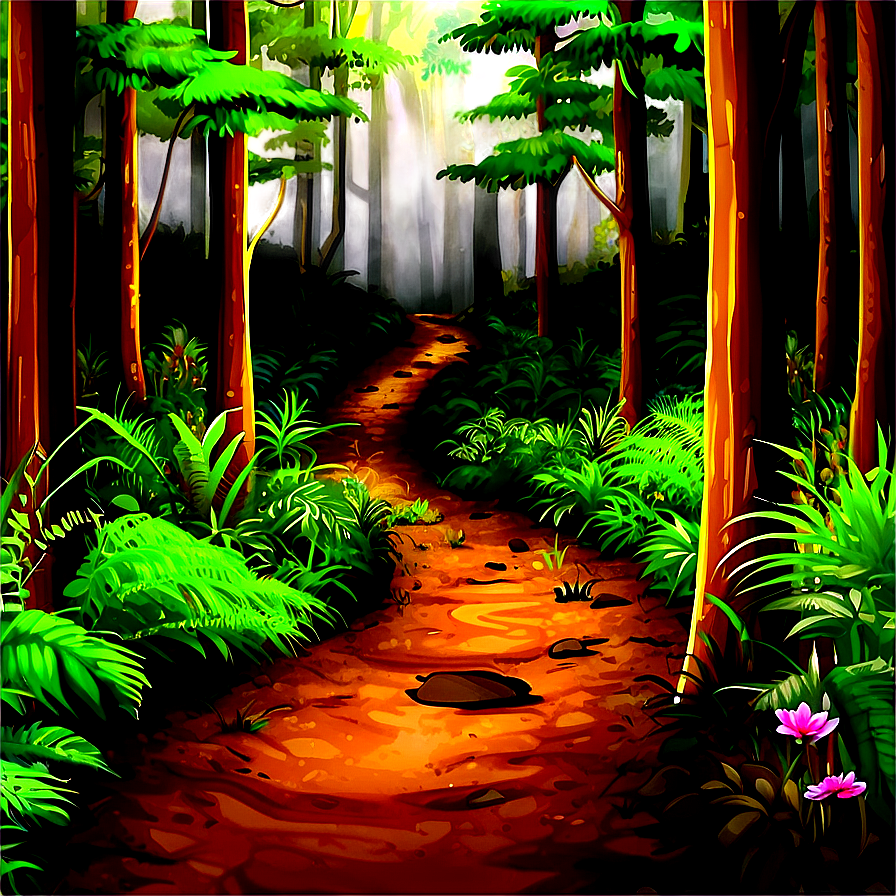 Lush Brown Forest Path Png 06202024 PNG Image