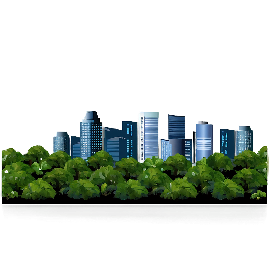 Lush Green City Skyline Png 5 PNG Image