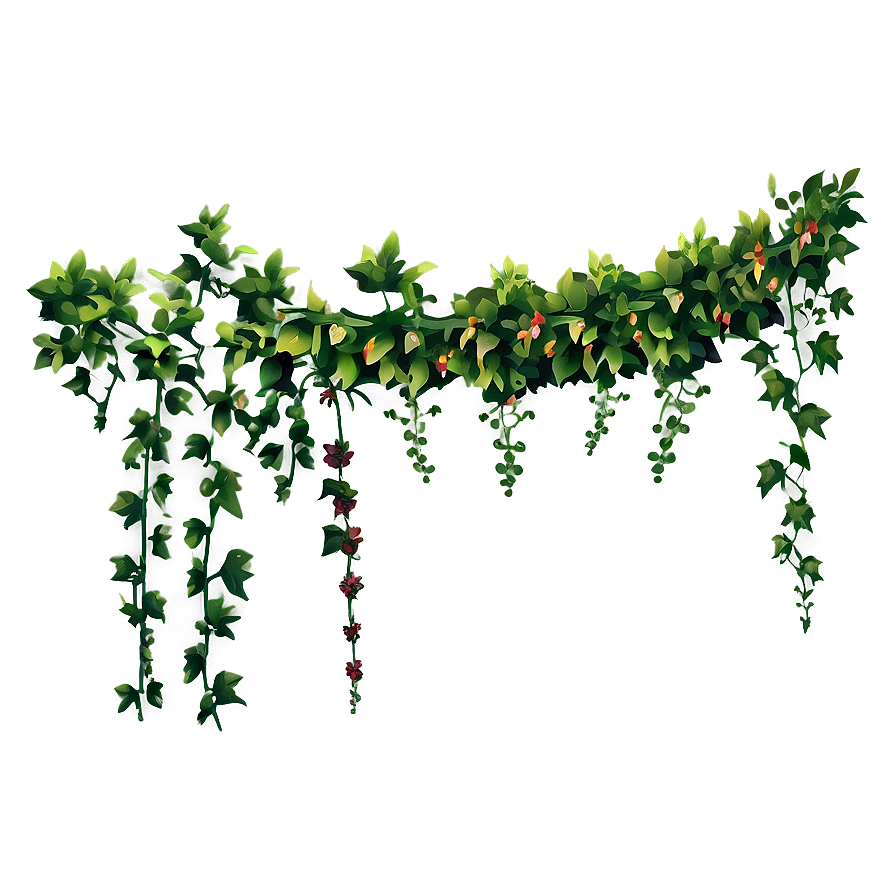 Lush Green Vine Decoration PNG Image