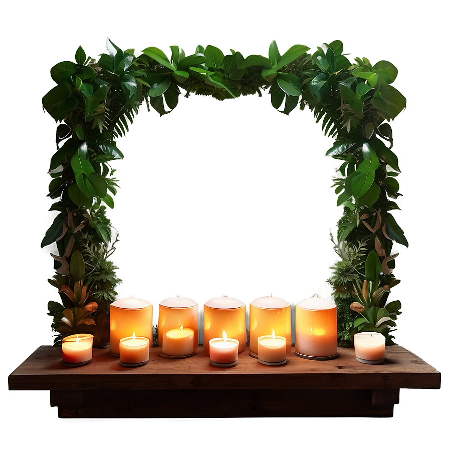 Lush Greenery Altar Png 06242024 PNG Image