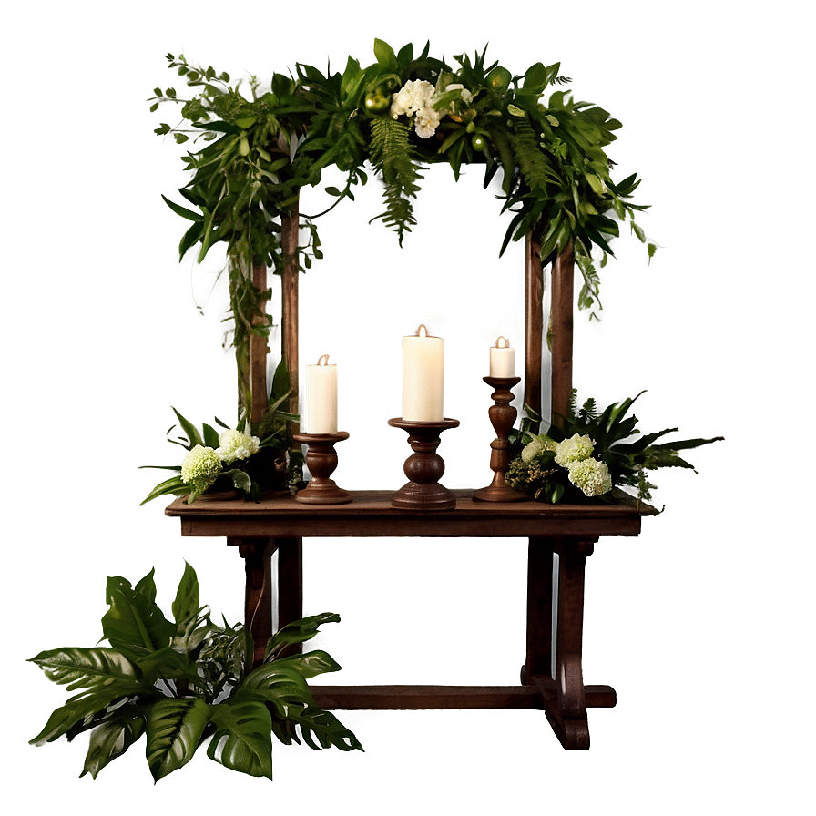 Lush Greenery Altar Png 58 PNG Image