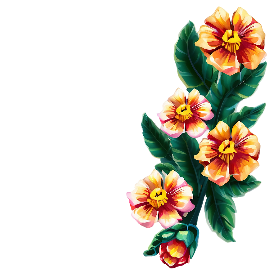 Lush Mexican Flowers Png Lst PNG Image