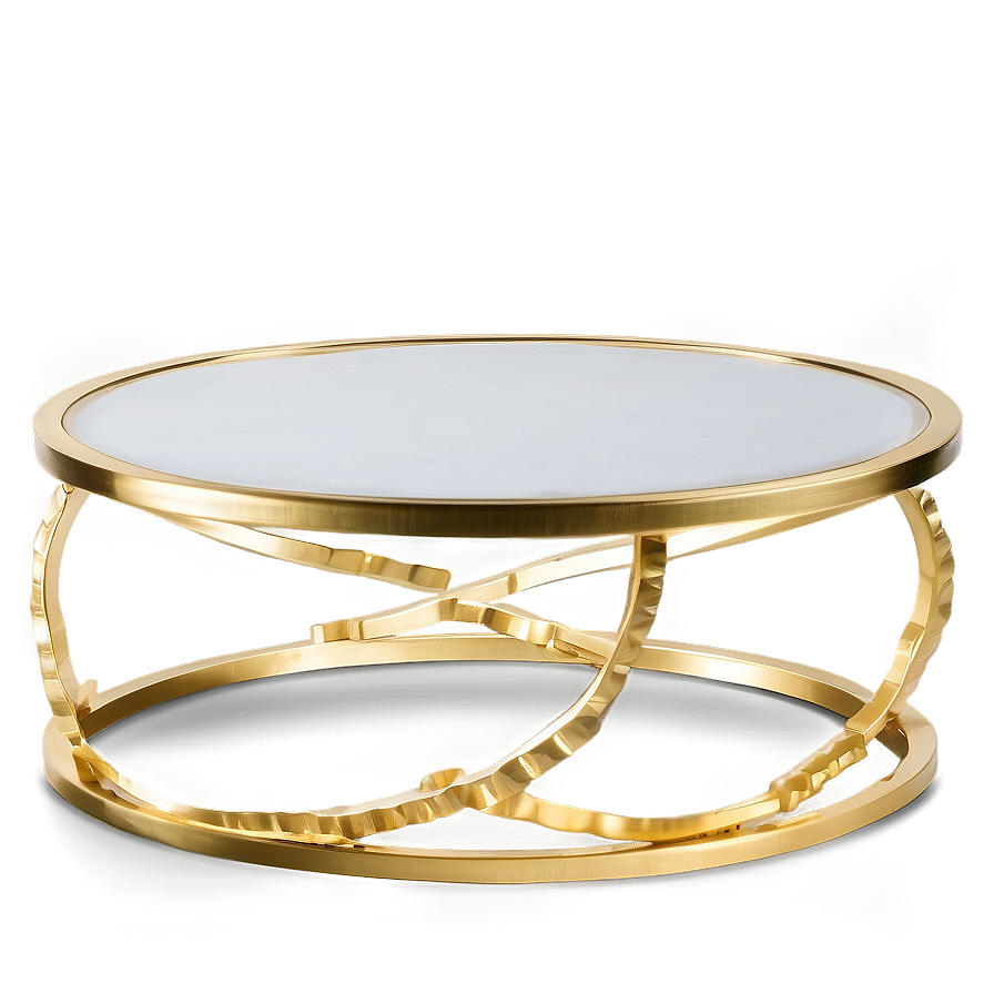 Luxe Gold Coffee Table Png Den PNG Image