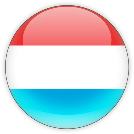 Luxembourg Flag Button PNG Image