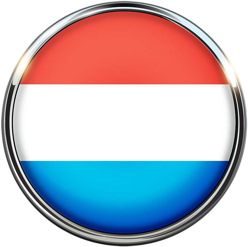 Luxembourg Flag Button PNG Image