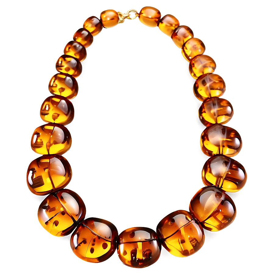 Luxurious Amber Necklace Png 06242024 PNG Image