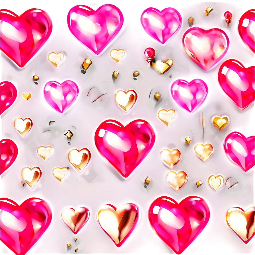 Luxurious Pink Hearts Png Tmw59 PNG Image