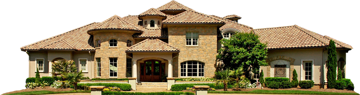 Luxurious Stone Mansion Exterior PNG Image