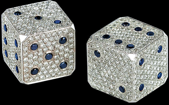 Luxury Crystal Dice Set PNG Image