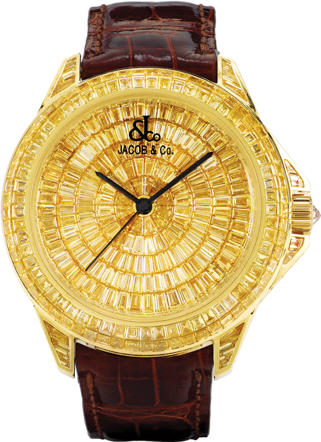 Luxury Gold Diamond Watch Jacoband Co PNG Image