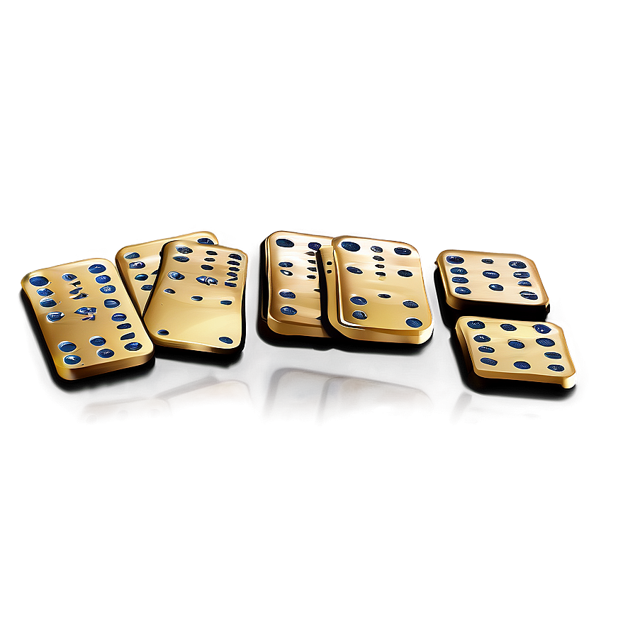 Luxury Gold Dominoes Set Png Cxg PNG Image