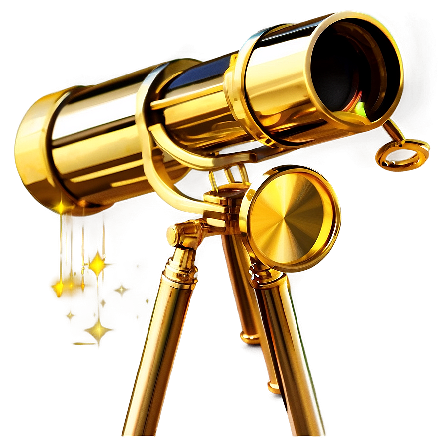 Luxury Gold-plated Telescope Png 05242024 PNG Image