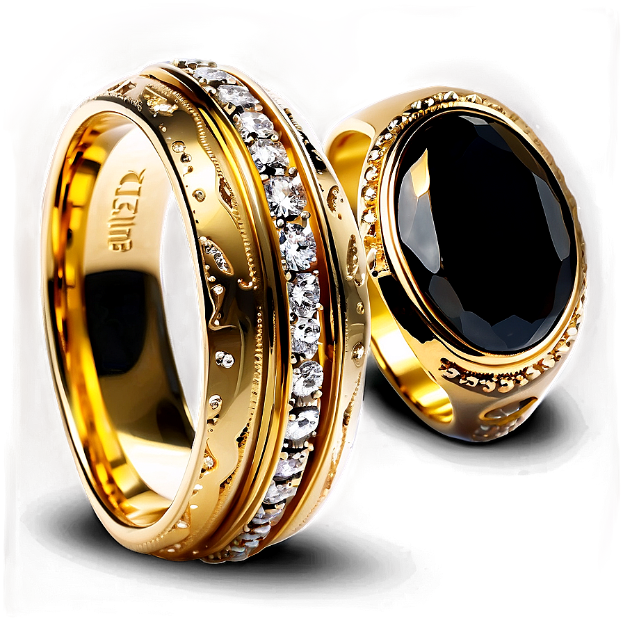 Luxury Gold Rings Png Jhe85 PNG Image