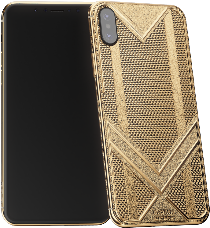 Luxury Gold Smartphone Cover PNG Image