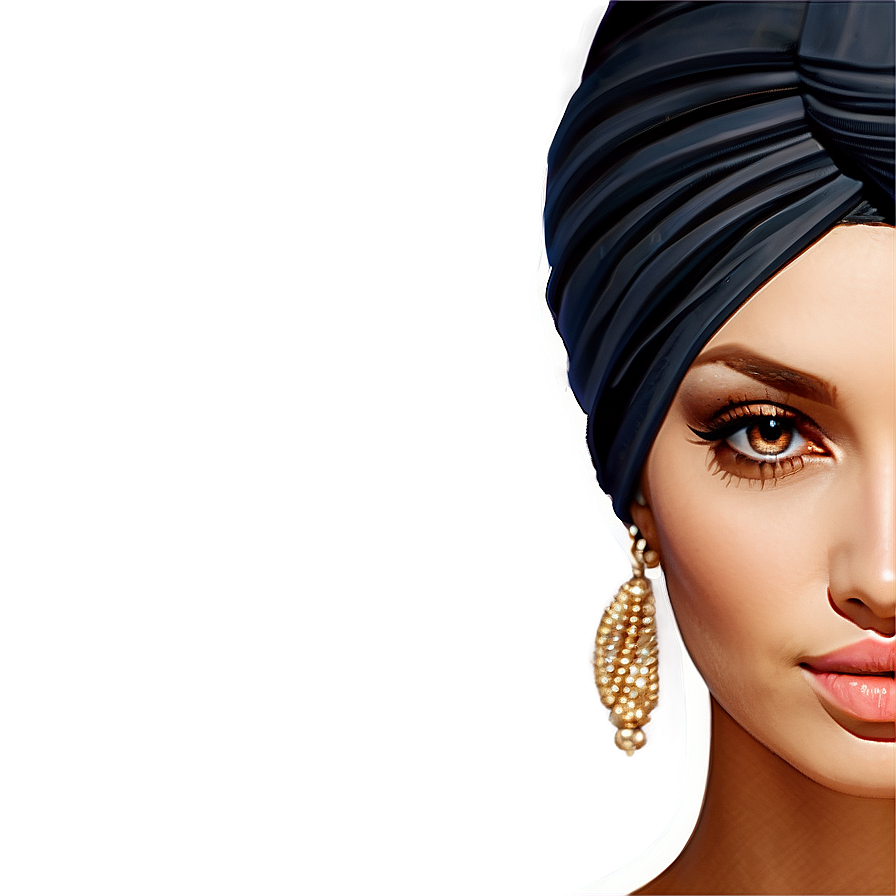 Luxury Gold-threaded Turban Png Moe86 PNG Image