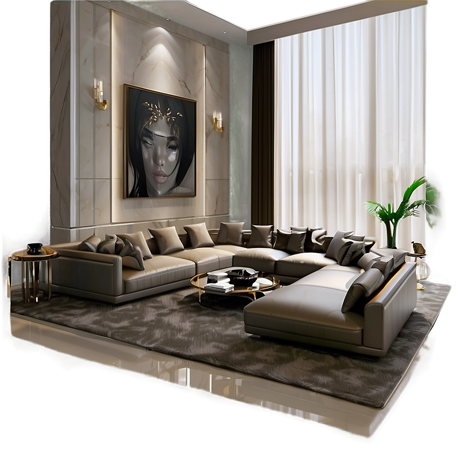 Luxury Living Room Statement Png Bjn59 PNG Image