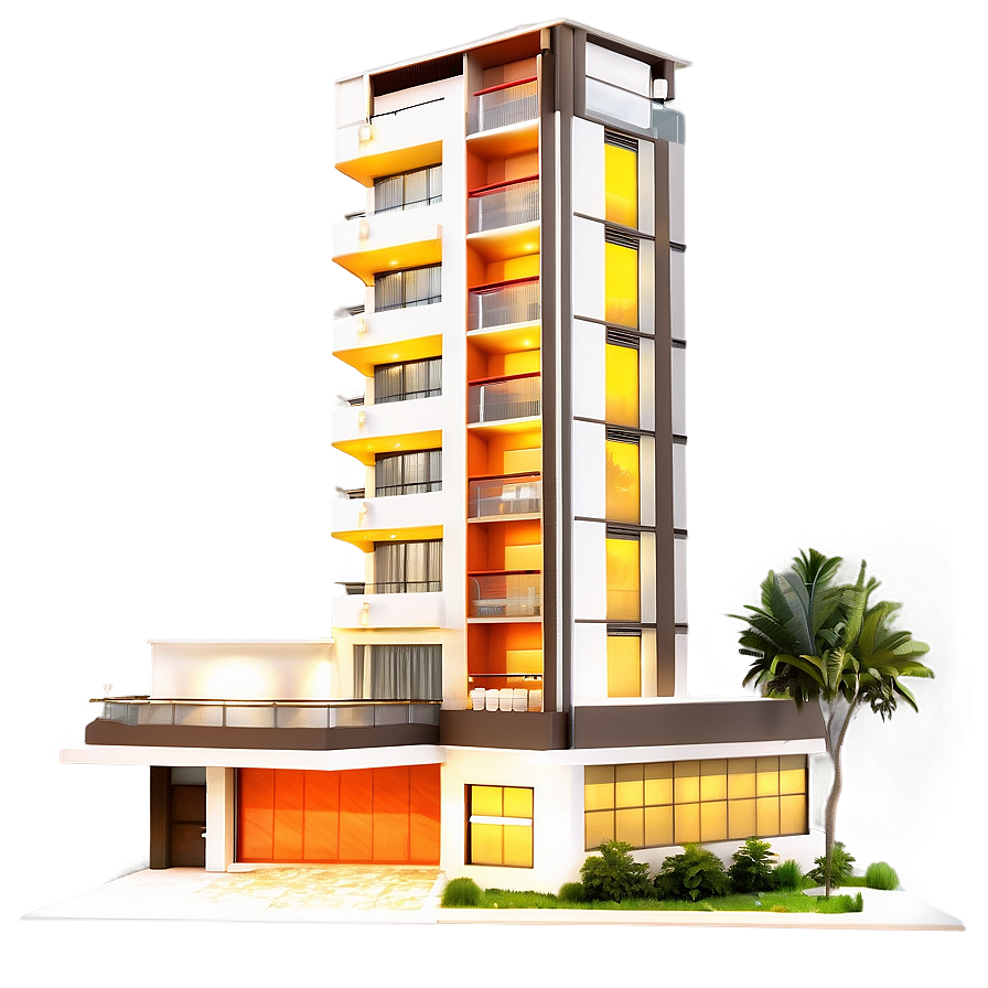 Luxury Penthouse Building Png Ngw23 PNG Image