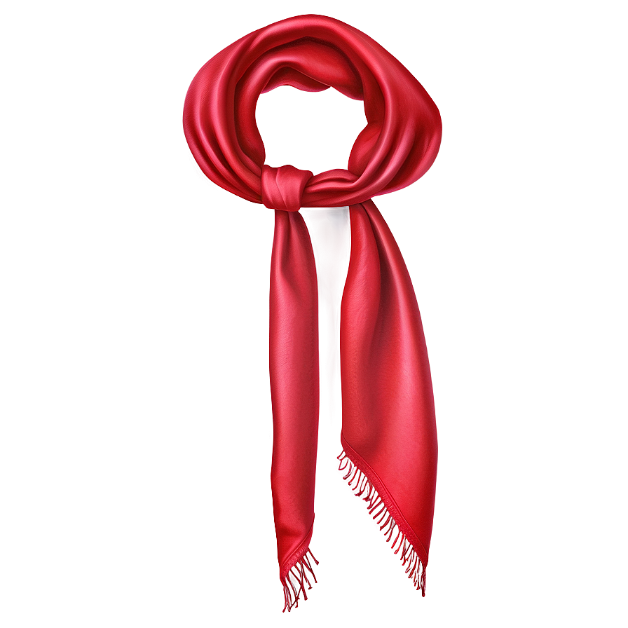 Luxury Red Scarf Png Pen PNG Image