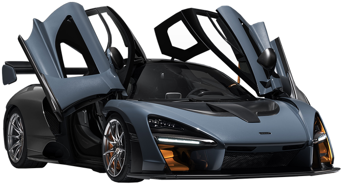 Luxury Sports Car With Doors Open PNG Image