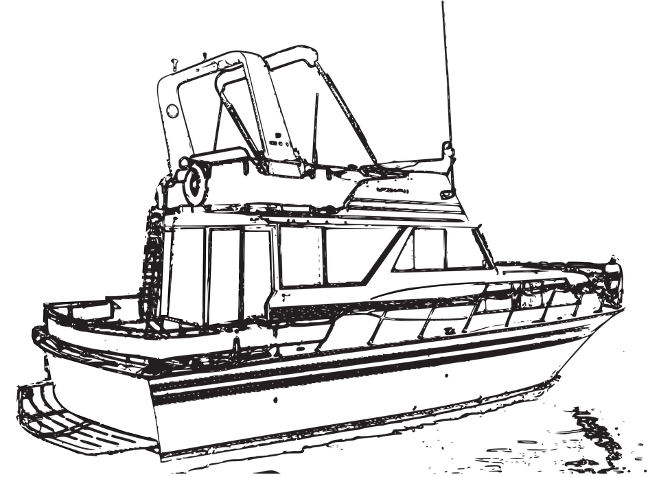 Luxury Yacht Sketch.png PNG Image