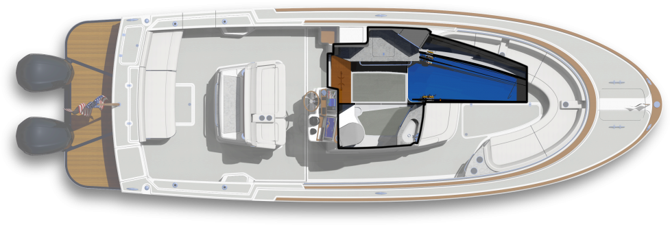 Luxury Yacht Top View Layout.png PNG Image