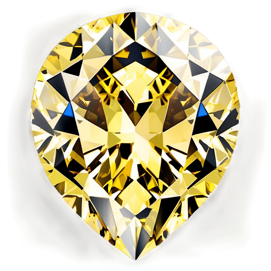 Luxury Yellow Diamond Design Png 06292024 PNG Image