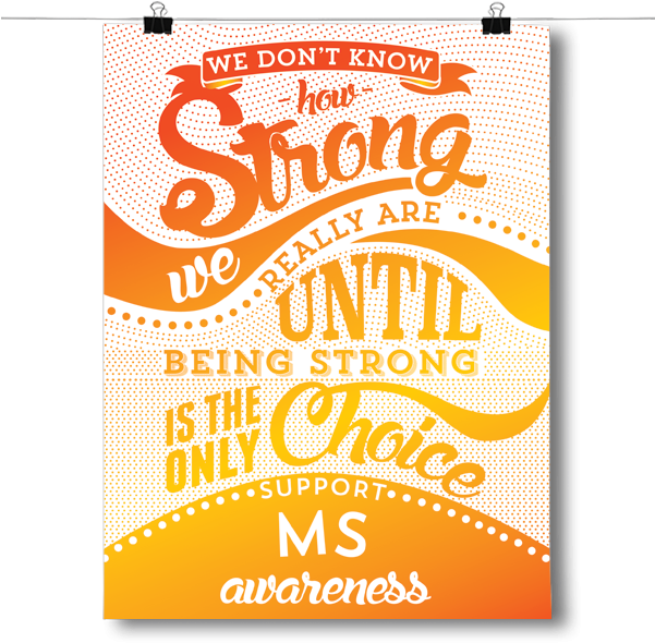 M S Awareness Inspirational Quote Poster PNG Image