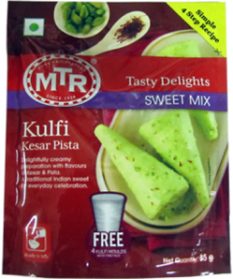 M T R Kesar Pista Kulfi Mix Package PNG Image