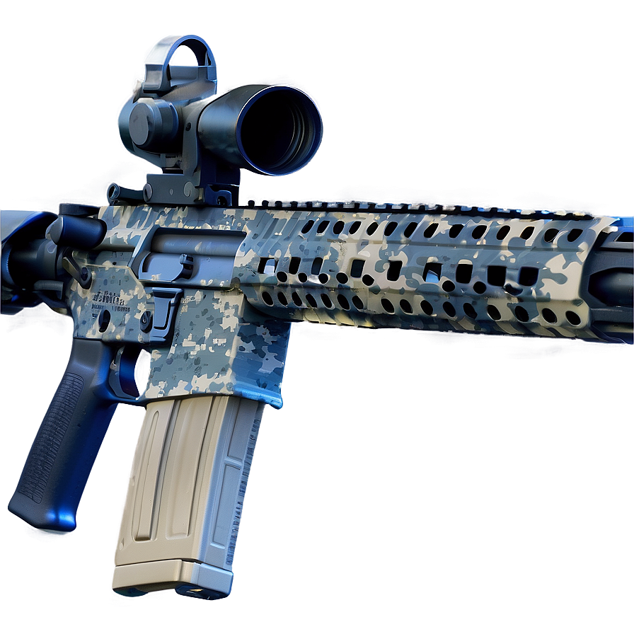 M16 Rifle Digital Camo Png 06132024 PNG Image