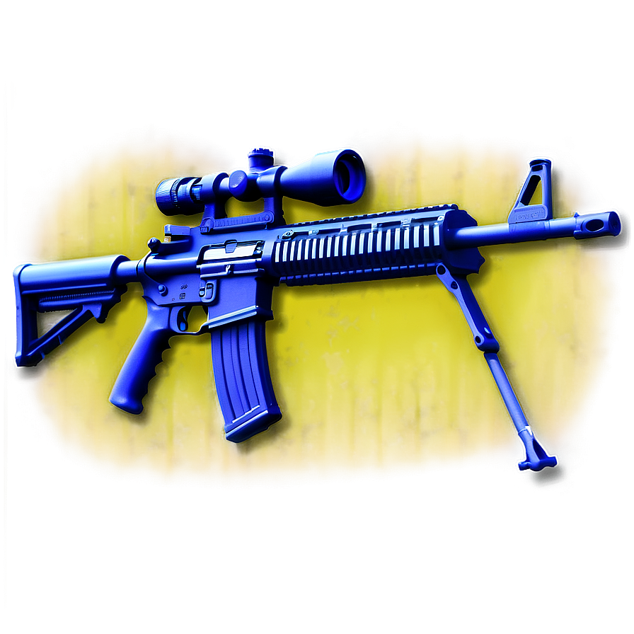 M16 Rifle With Scope Png Cce PNG Image