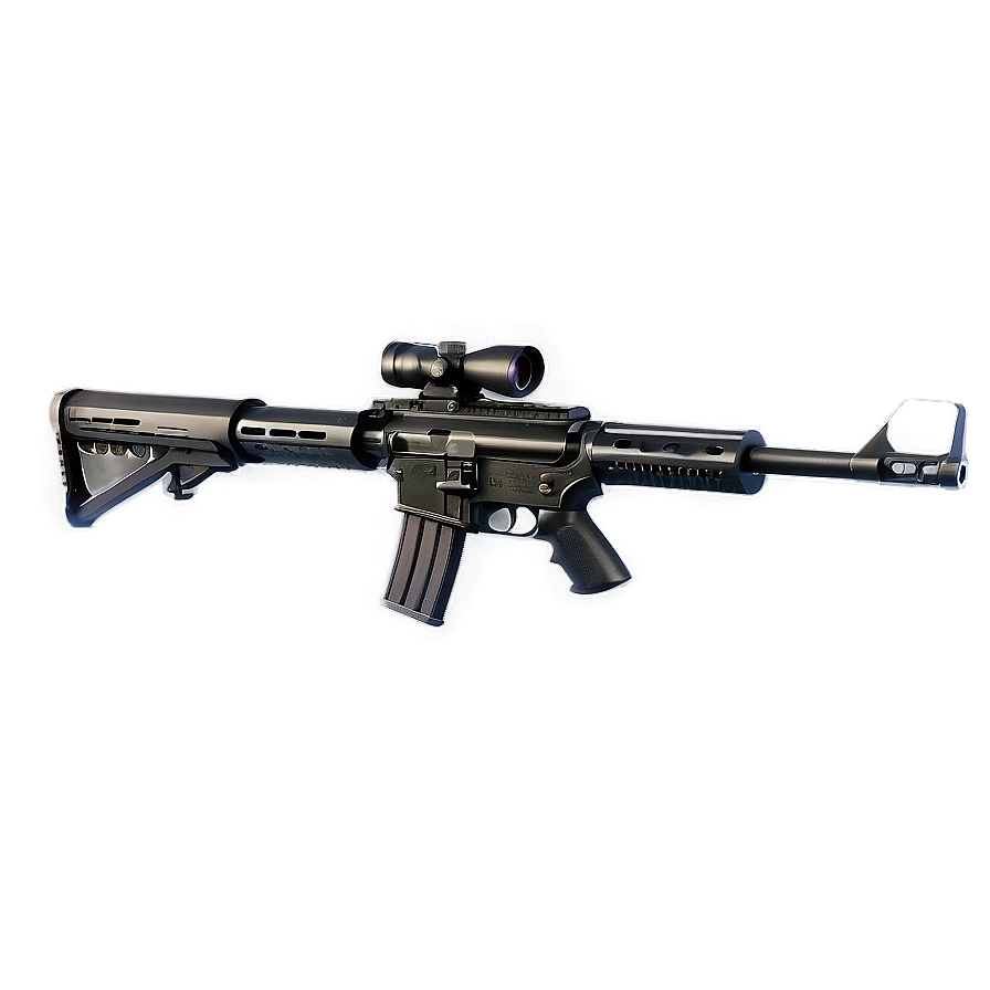 M16 Rifle With Scope Png Oyo14 PNG Image