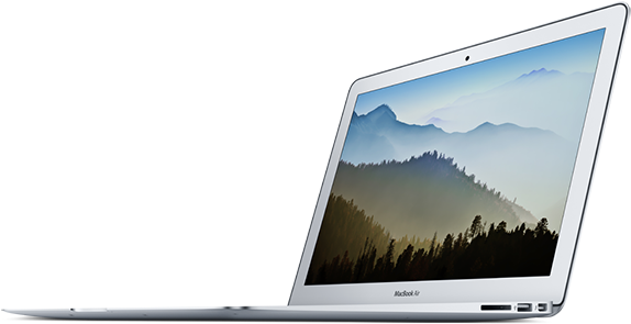 Mac Book Air Side View PNG Image