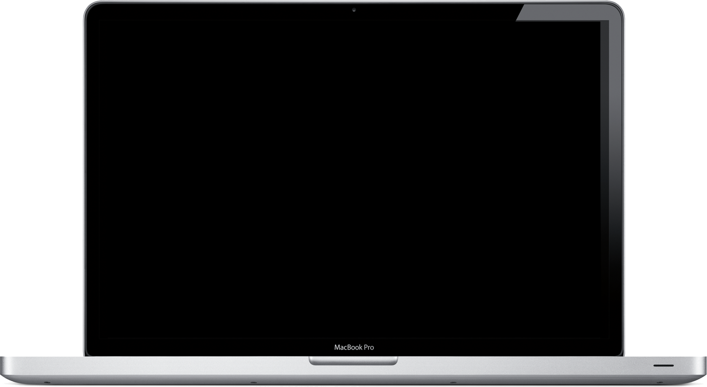 Mac Book Pro Front View PNG Image