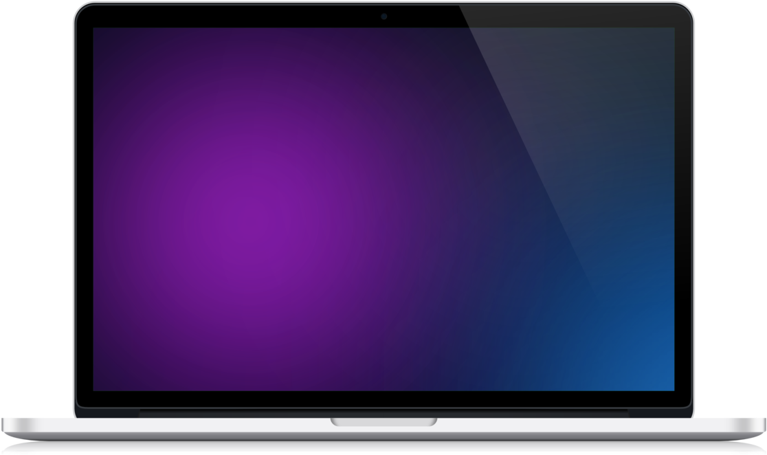 Mac Book Pro Front View PNG Image