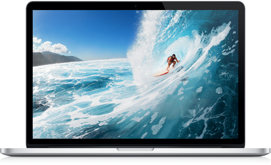 Mac Book Surfing Wallpaper PNG Image