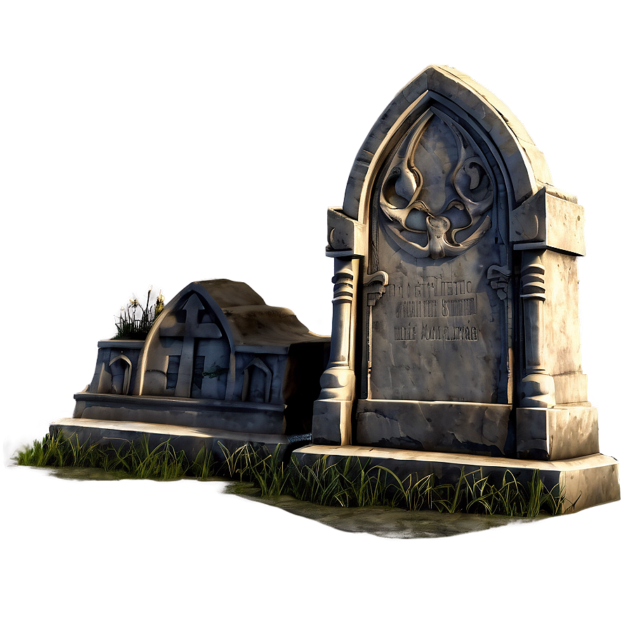 Macabre Graveyard Tomb Png 05062024 PNG Image