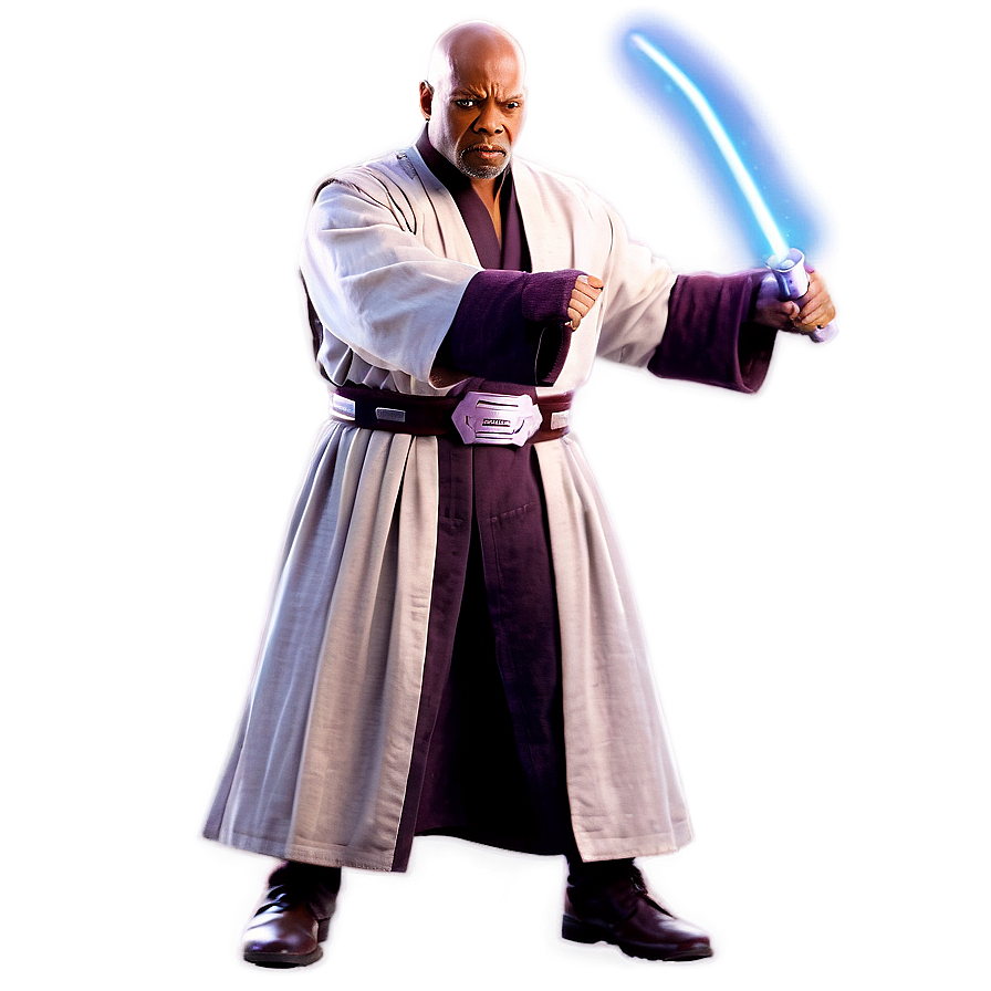 Mace Windu Battle Stance Png 89 PNG Image