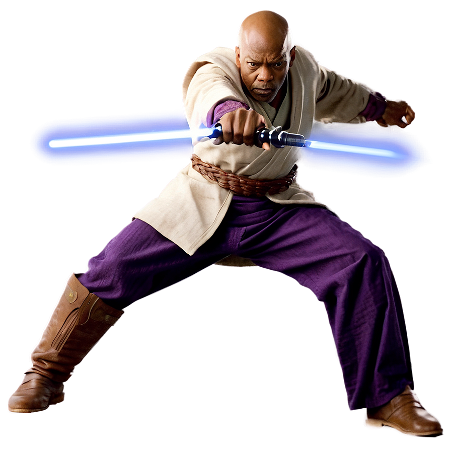 Mace Windu Battle Stance Png Yvn87 PNG Image