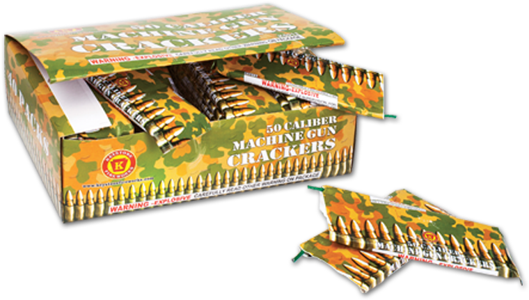 Machine Gun Firecrackers Packaging PNG Image