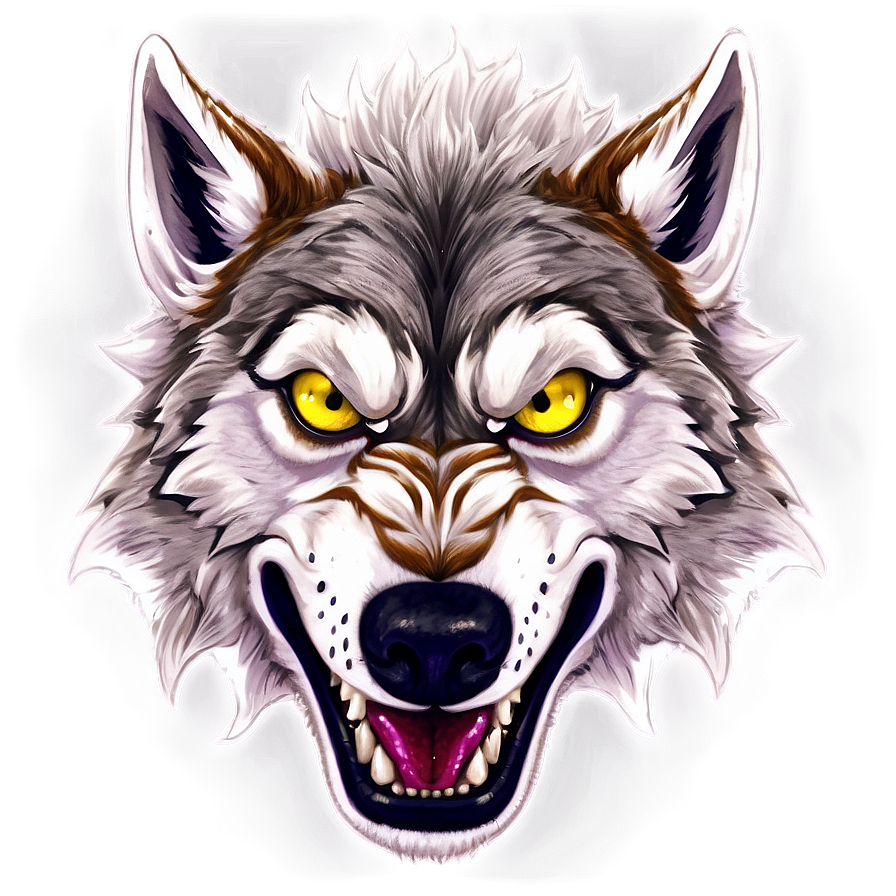 Mad Wolf Cartoon Png Ilw58 PNG Image