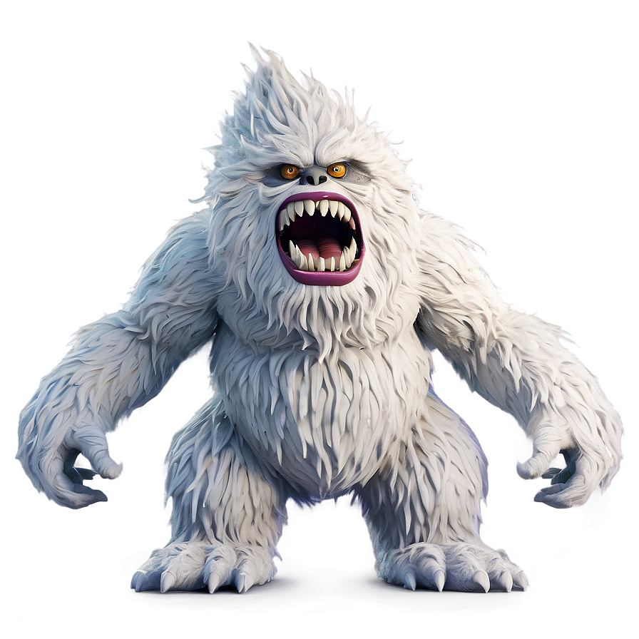 Mad Yeti Snow Monster Png 06112024 PNG Image