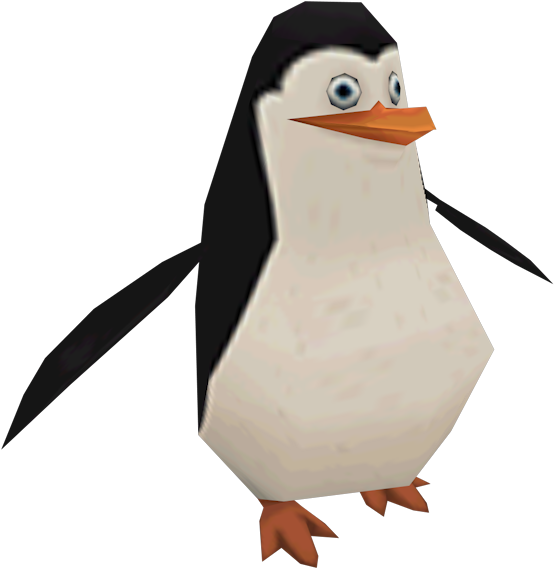 Madagascar Penguin Character3 D Model PNG Image