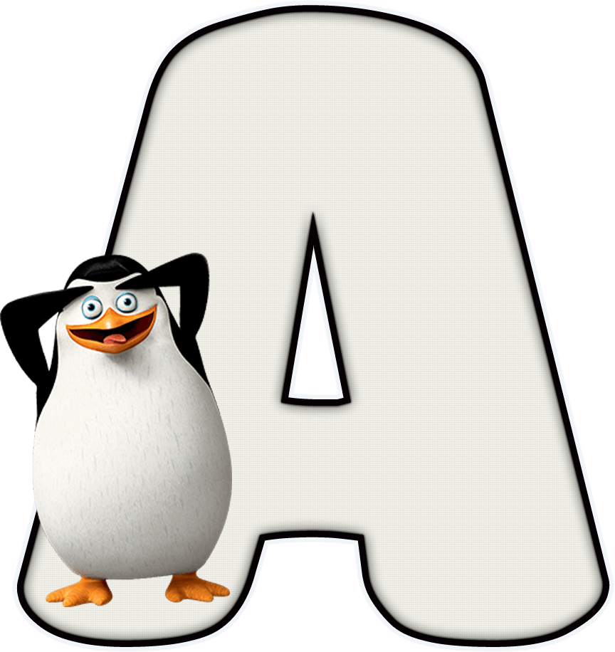 Madagascar Penguin Letter A PNG Image