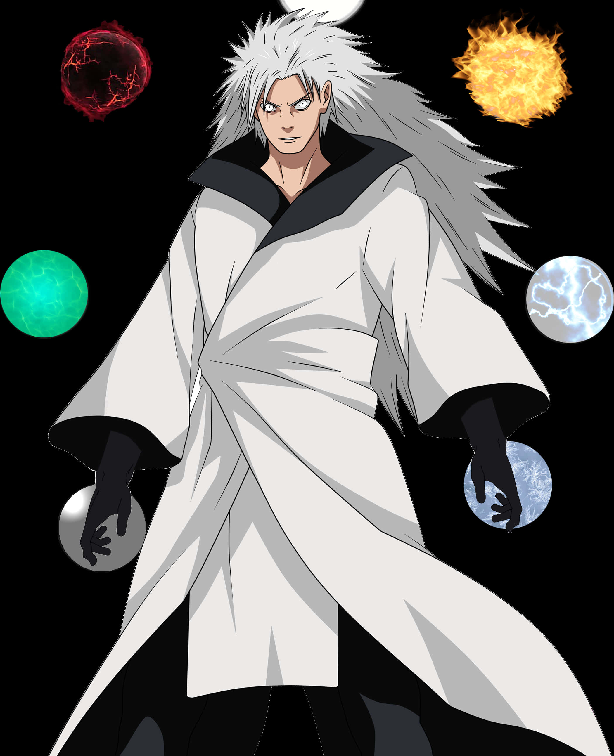 Madara Uchiha Five Elements PNG Image