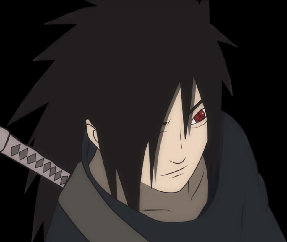 Madara Uchiha Portrait PNG Image