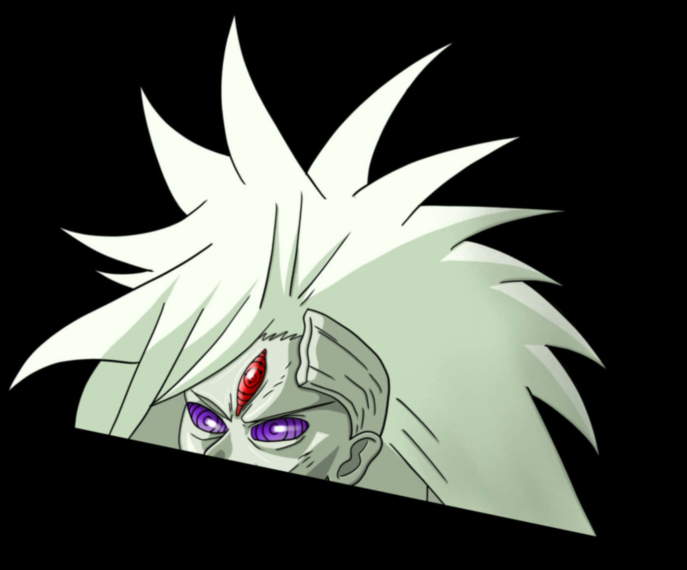 Madara Uchiha Sharingan Glare PNG Image