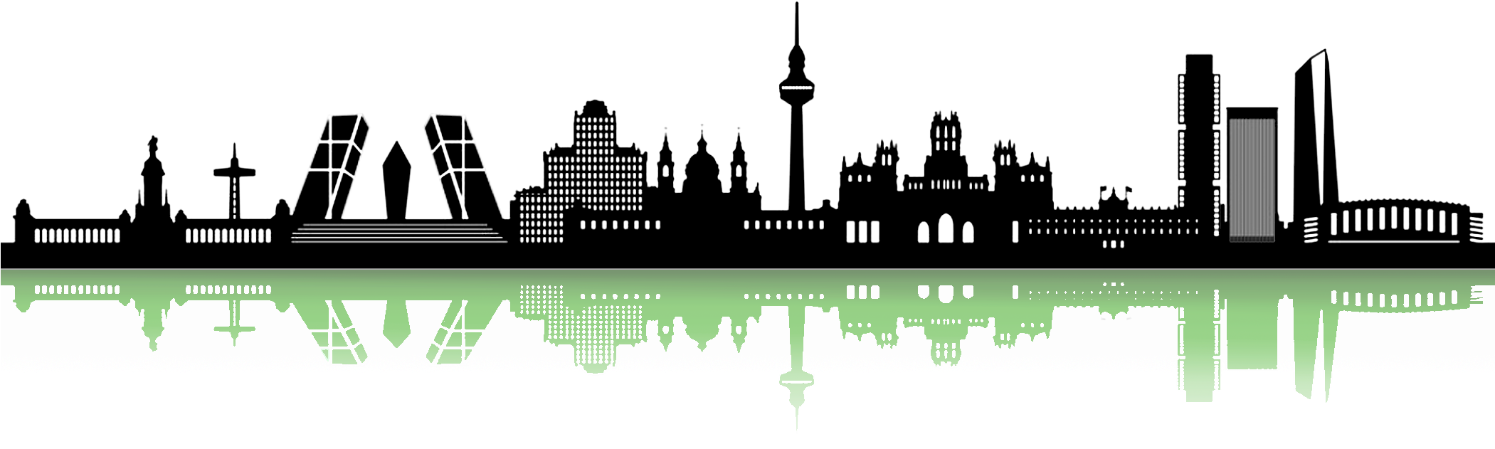 Madrid Skyline Silhouette PNG Image