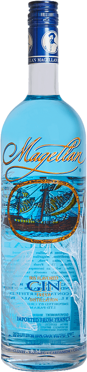 Magellan Gin Bottle Blue PNG Image