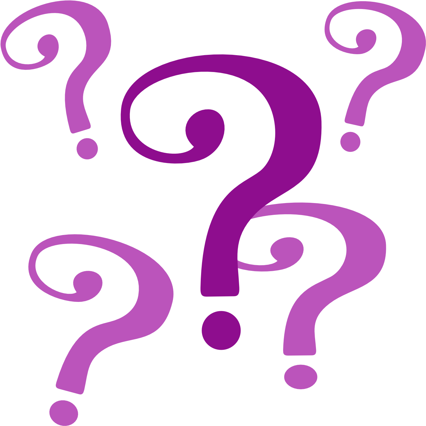 Magenta Question Marks Pattern PNG Image